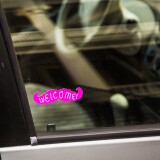 Pink mustache sticker, Portland, Oregon