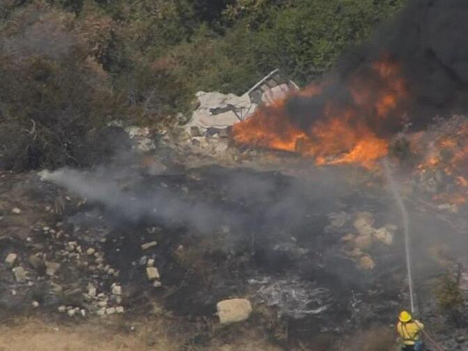 A fire burning in the Sun Valley area on Friday, Sept. 1, 2017 that forced the closure of the 210 Freeway in both directions.