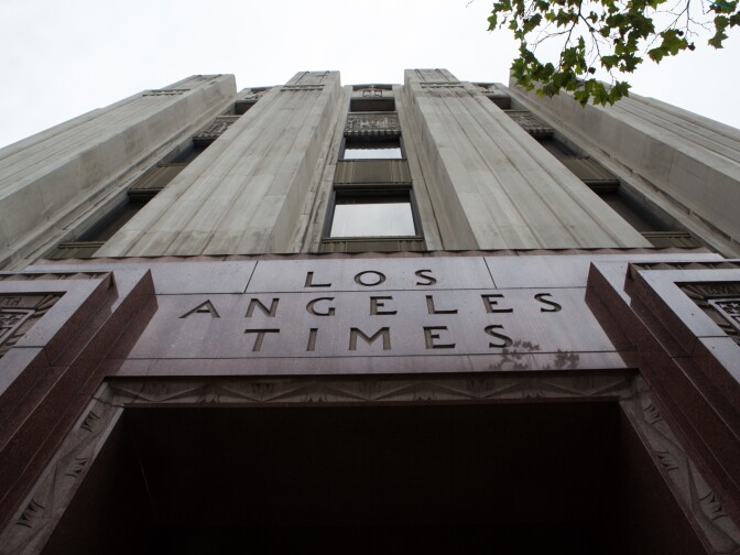 The Los Angeles Times building in downtown L.A.