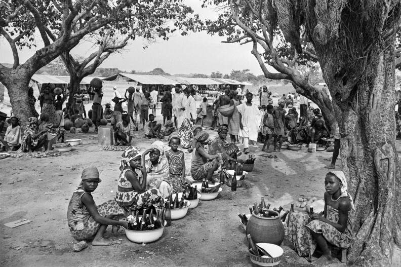 Bottles of Coca-Cola are sold at a market in Northern Cameroon.