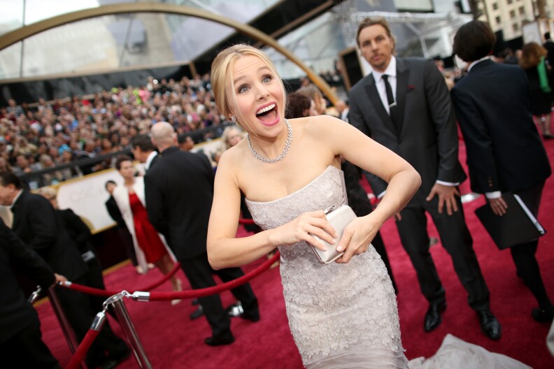 Actress Kristen Bell attends the Oscars held at Hollywood & Highland Center on March 2, 2014 in Hollywood.