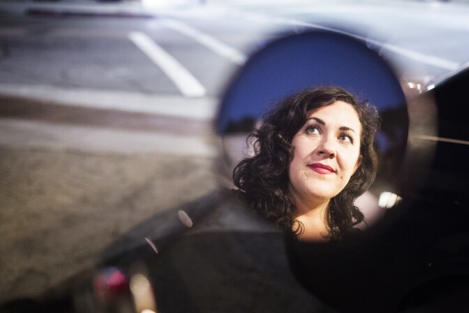 Anna Logan is a member of the Eastside Moto Babes. She bought her vintage 1976 Honda CB550 motorcycle from someone on Craigslist who collects bikes.