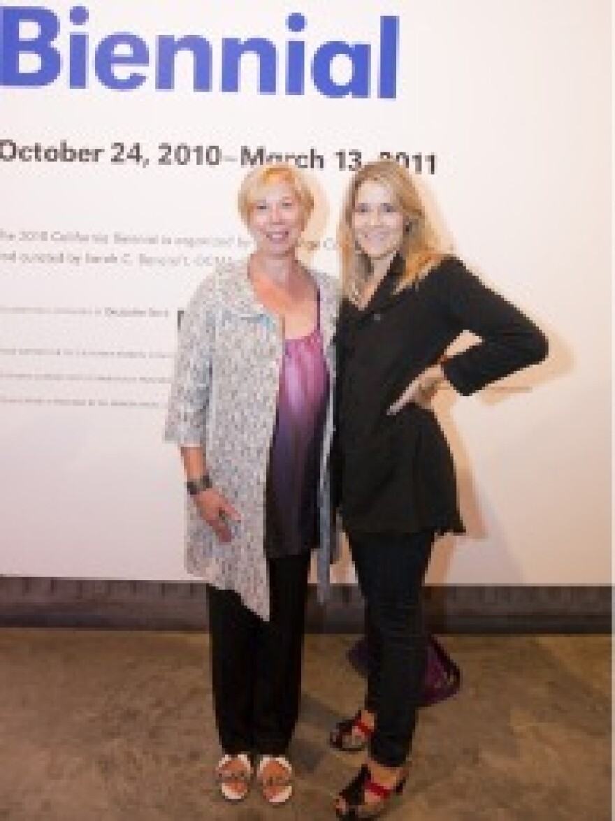 Sarah Bancroft (right) with sponsor Liz Christensen of Deutsche Bank (left)