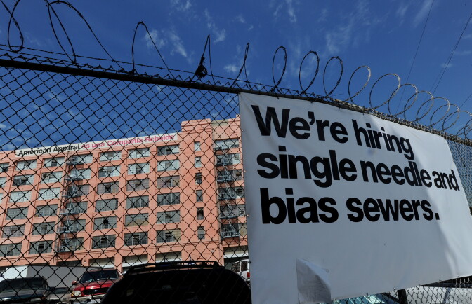 The exterior of the American Apparel factory in downtown Los Angeles on August 18, 2010.  