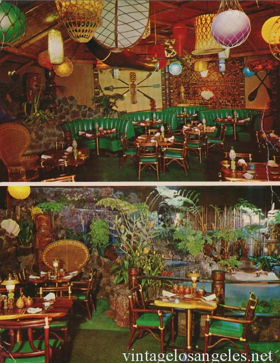 Interior of the Luau restaurant on Rodeo Drive, Beverly Hills.