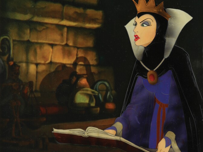 Wicked Queen production Cel from "Snow White and the Seven Dwarfs."