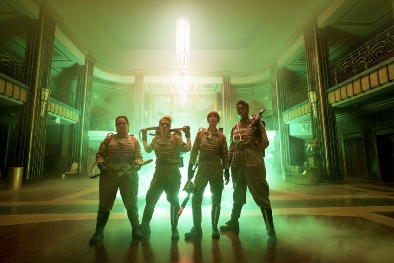 Melissa McCarthy, Kate McKinnon, Kristen Wiig and Leslie Jones star in the new "Ghostbusters." 