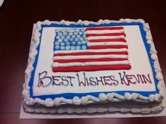 Kevin Ziober's last day at the office started with a sheet cake.