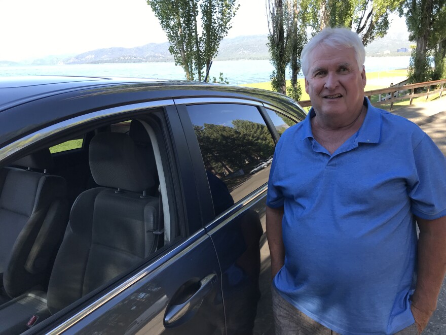 Keith Cooney has been driving for Uber in South Lake Tahoe for more than three years, Aug. 26, 2019.