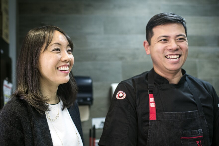 Andrea Cherng, left, is chief marketing officer and Jimmy Wang is director of culinary innovation for Panda Express. The restaurant group first started in 1983.