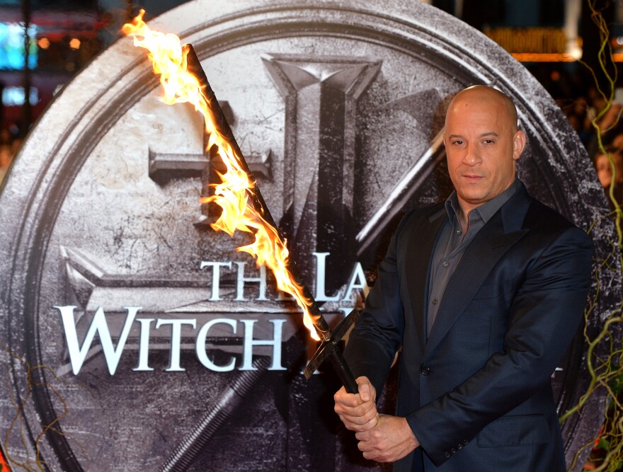 Vin Diesel attends the UK Premiere of "The Last Witch Hunter" at Empire Leicester Square on October 19, 2015 in London, England.
