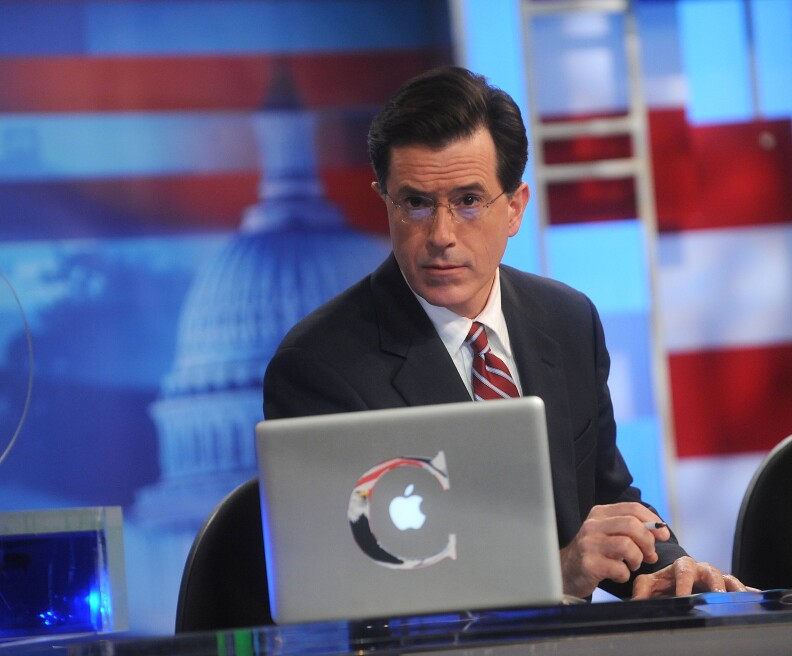 NEW YORK - NOVEMBER 04: Stephen Colbert hostsComedy Central's "Indecision 2008: America's Choice" at Comedy Central Studios on November 4, 2008 in New York City. (Photo by Brad Barket/Getty Images for Comedy Central) *** Local Caption *** Stephen Colbert