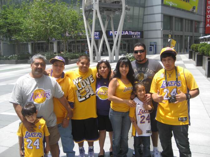 The Espinoza family flew in from Dallas to attend Game 1 of the NBA Championship. 