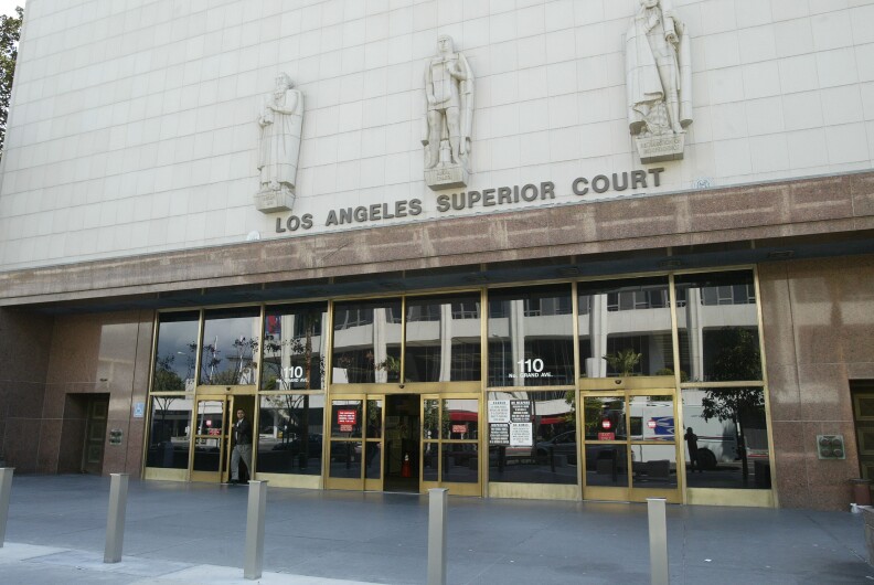 The Los Angeles Superior Court Stanley Mosk Courthouse in Los Angeles, California is seen on March 2, 2004.