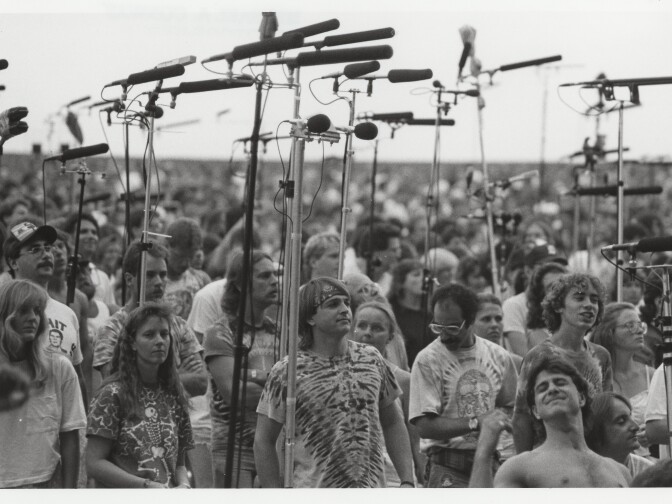Deadheads in the Taper’s Section at an outdoor venue late-1980s. Photographer: Michael Conway