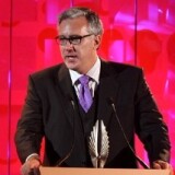 TV personality Keith Olbermann speaks onstage at the 20th Annual GLAAD Media Awards in New York City.