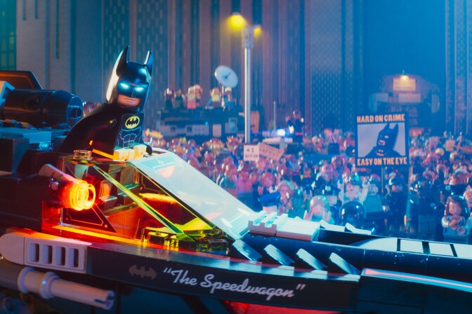 LEGO® minifigure Batman (WILL ARNETT) in the animated adventure "The LEGO Batman Movie," from Warner Bros. Pictures and Warner Animation Group.