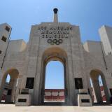 The Los Angeles Coliseum, venue for the 1932 and 1984 Olympic Games, and one of the possible locations for a public memorial service for music legend Michael Jackson, is pictured on July 1, 2009 in Los Angeles. The family of Michael Jackson ruled out holding a poignant funeral at the star's Neverland estate as the singer's will was made public for the first time. Local media reported a public memorial for Jackson may now be held at the 20,000-seat Staples Center or the bigger 100, 000 seat Los Angeles Coliseum.        AFP PHOTO/Mark RALSTON (Photo credit should read MARK RALSTON/AFP/Getty Images)
