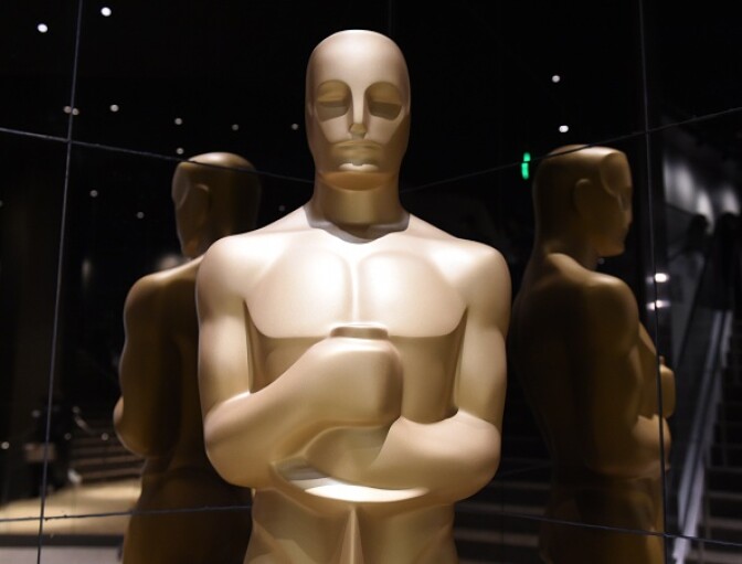 Oscar statuettes are on display during the Academy Awards Nominations Announcement at the Samuel Goldwyn Theater in Beverly Hills, California on January 15, 2015.  The 87th Oscars will be held on February 22 at the Dolby Theatre in downtown Hollywood. This year's crop of hotly-tipped movies is heavy on true stories: four of the five films nominated for the best drama award at last weekend's Golden Globes -- many of which could figure on the Oscars best picture shortlist -- were based on real-life events.                 AFP PHOTO/MARK RALSTON        (Photo credit should read MARK RALSTON/AFP/Getty Images)