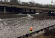 Flooding happening between Sheldon and Lankersheim on NB/SB 5 in N. LA. shut down several lanes of the freeway. 