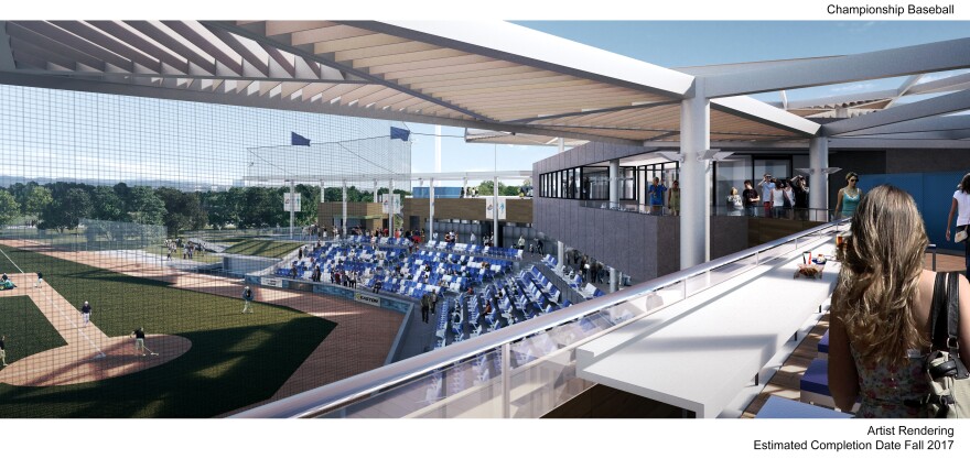 Artist rendering of the baseball field in progress at Irvine's Great Park. 