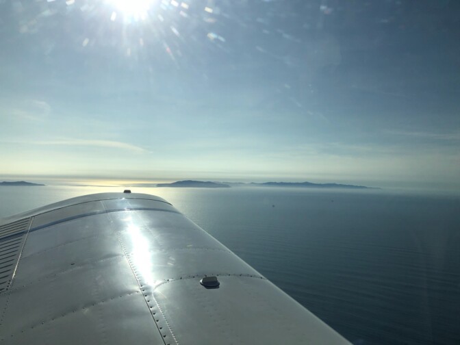 Levin said he had to fly, because driving around would take around five hours. 