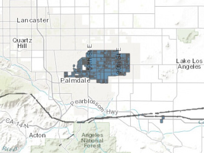 The 17,500 acre site of a airport that was never built in Palmdale. 
