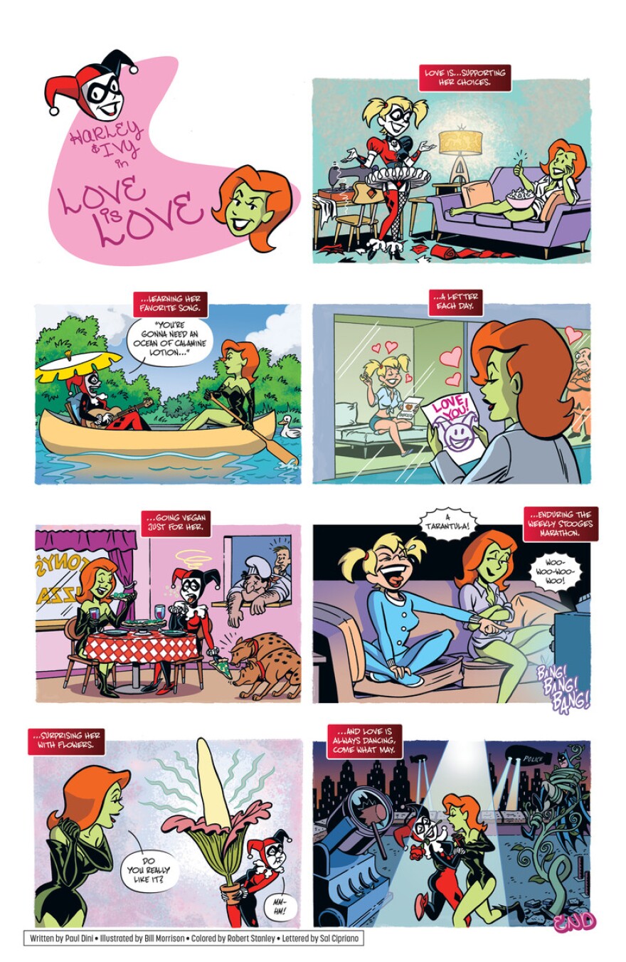 A page from the comic book anthology "Love Is Love."