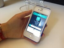 The new Vine app is seen on an iPhone.