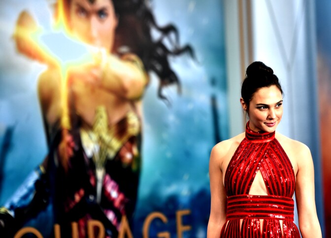 HOLLYWOOD, CA - MAY 25:  Actress Gal Gadot arrives at the Premiere Of Warner Bros. Pictures' "Wonder Woman" at the Pantages Theatre on May 25, 2017 in Hollywood, California.  (Photo by Frazer Harrison/Getty Images)