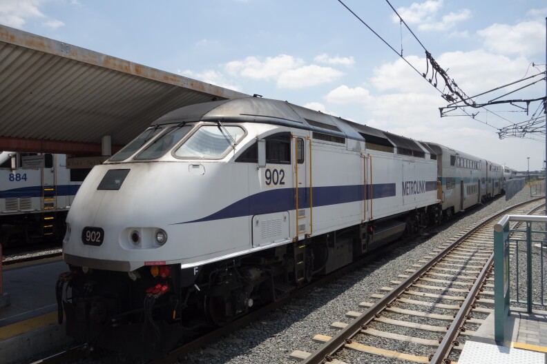 Metrolink trains like this one at Los Angeles Union Station should be using a new safety system known as positive train control by the end of 2015, officials say.