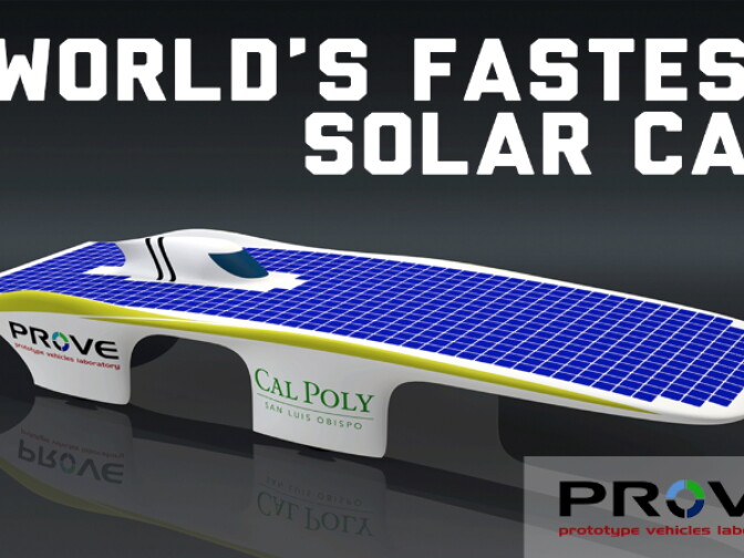 Prove Lab Cal Poly students develop plan for super fast solar-powered car | LAist