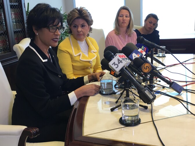 Angelique Stubblefield, left, is one of dozens of women who sued USC and its former gynecologist George Tyndall.