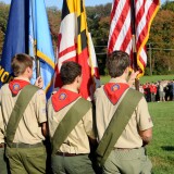 A boy scout troop.