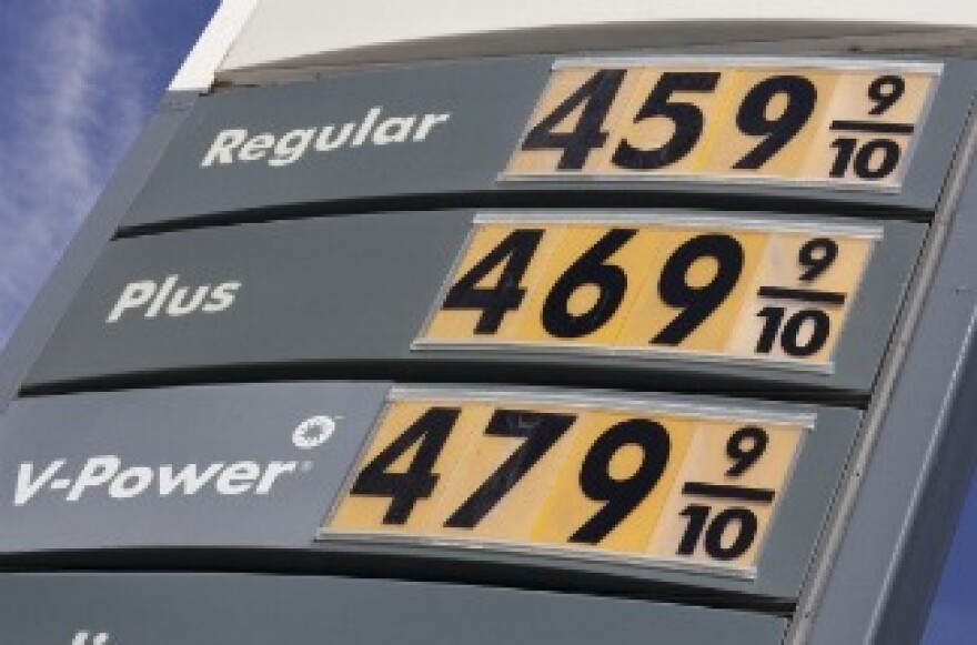 A sign showing the price for gasoline is displayed at a Shell gas station on April 27, 2011 in San Francisco, California. 