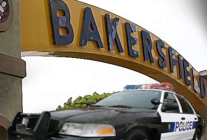 A Bakersfield Police Department patrol vehicle.