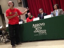 Ron, who said he's been living in the Arroyo Seco with his girlfriend, gave panelists an earful Tuesday. "None of you guys understand what it's like to be homeless," he said. "I'm asking for help. And I'm not asking for me. There's a gentleman back there who needs help. There's three or four other people that need help and I'm asking for them."