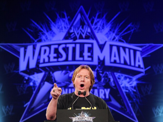 "Rowdy" Roddy Piper attends the WrestleMania 25th anniversary press conference at the Hard Rock Caf‚ on March 31, 2009 in New York City.
