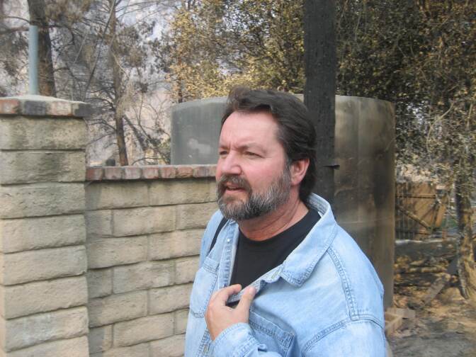 Bert Voorhees lost his home in Big Tujunga Canyon. 