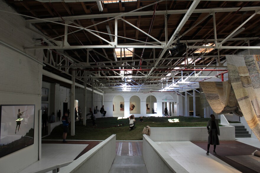 A portion of the 14th Factory art project, located in a three-acre warehouse in Lincoln Heights, near downtown Los Angeles.