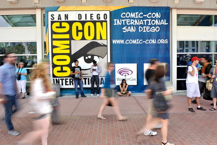 San Diego prepares for 2012 Comic-Con at the San Diego Convention Center on July 11, 2012 in San Diego, California.  