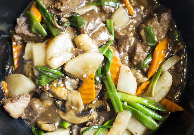 A Taiwanese braised brisket beef stew is one of several new dishes being tested at the Panda Express Innovation Kitchen in Pasadena.