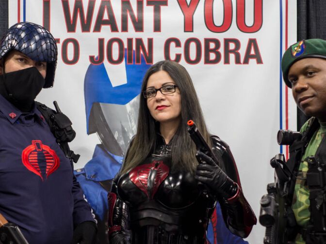 Comikaze fans dressed like G.I. Joe characters at Comikaze 2012.
