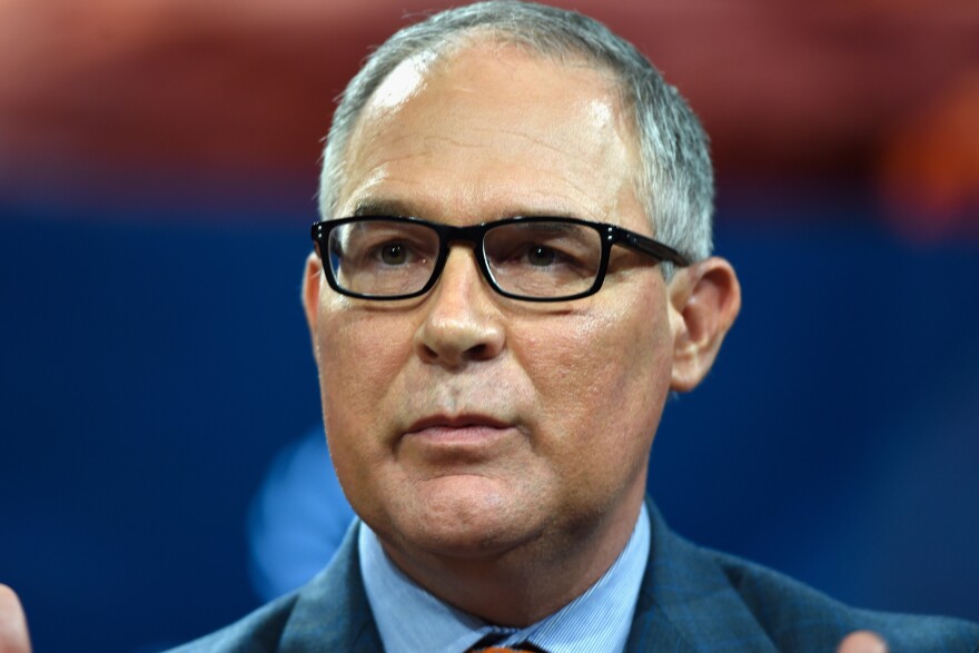 NEW YORK, NY - SEPTEMBER 19: Scott Pruitt, administrator of U.S. EPA speaks at The 2017 Concordia Annual Summit at Grand Hyatt New York on September 19, 2017 in New York City. (Photo by Riccardo Savi/Getty Images for Concordia Summit)