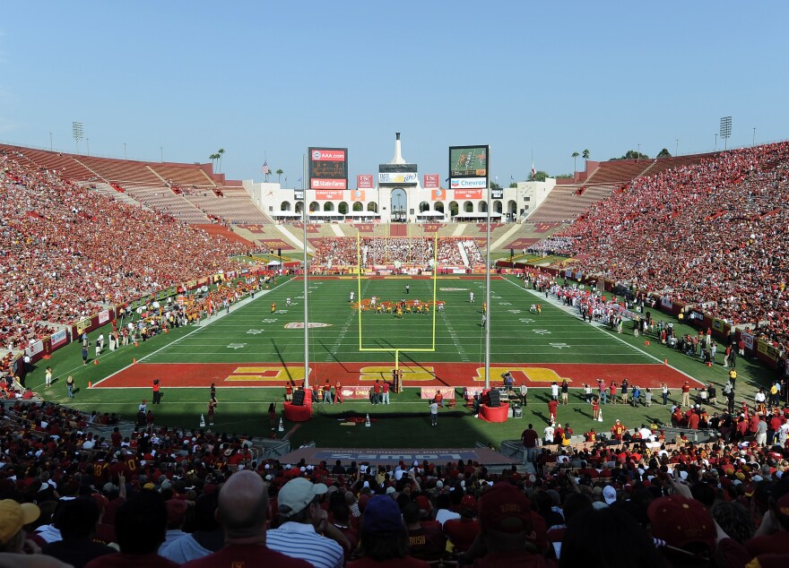 LOS ANGELES, CA - SEPTEMBER 10:  General view of the game between the Utah Utes and the USC Trojans at Los Angeles Memorial Coliseum on September 10, 2011 in Los Angeles, California.  (Photo by Harry How/Getty Images)