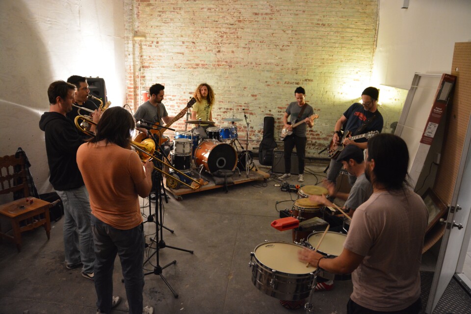 Jungle Fire at their rehearsal space in mid-town Los Angeles.