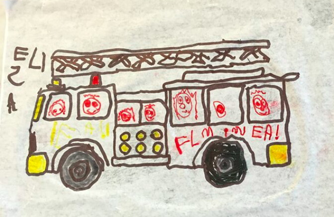 "Fire truck," by Take Two host Alex Cohen's daughter Eliza.