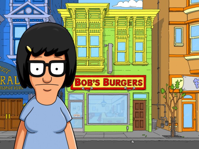 Tina Belcher from the FOX show Bob's Burgers. 