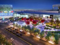 AEG's rendering of what the Los Angeles Convention Center would have looked liked next to Farmers Field. Now the city is moving ahead with designs that don't include a stadium.
