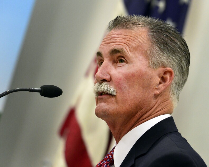 Former Sheriff's Commander Bob Olmsted, a candidate for LA sheriff, says he'd remove "three or four" top department officials if elected. "That’s would send a very strong message to the ranks – we’ve got a new sheriff in town."


